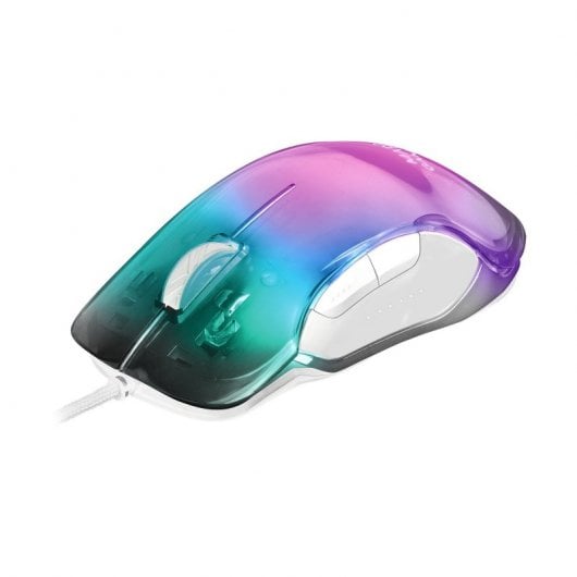 Mouse da gioco Mars Gaming MMGLOWW RGB 12800 DPI Bianco