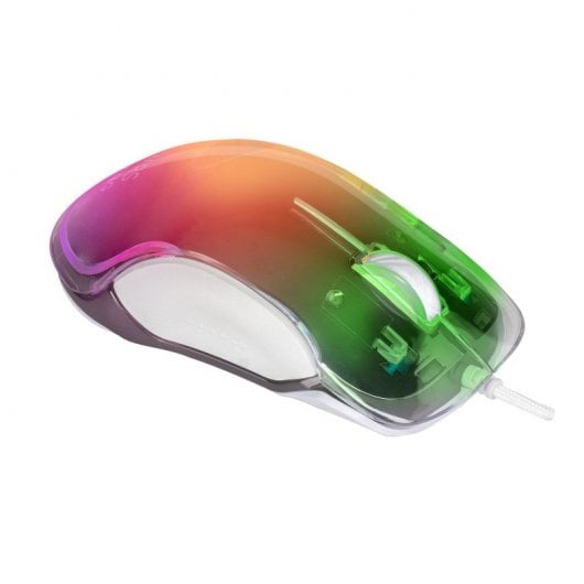 Mouse da gioco Mars Gaming MMGLOWW RGB 12800 DPI Bianco