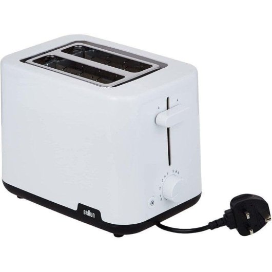 Tostadora Braun HT-1010WH 2 Ranuras 900 W Blanca