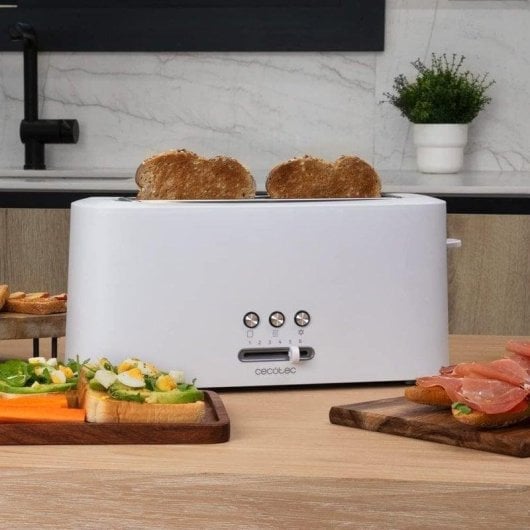 Tostador Cecotec Toast&Taste 10000 Extra White 980W 1 Slot Edelstahl