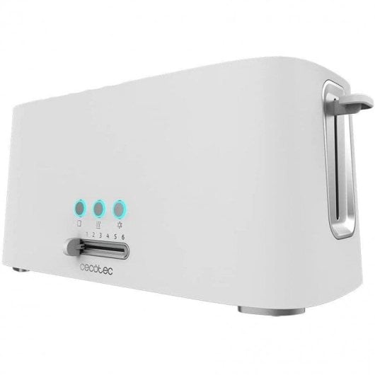 Torradeira Cecotec Toast&Taste 16000 Extra Doble White 1630W 2 Ranhuras 4 Fatias
