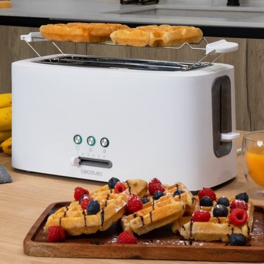 Cecotec Toast&Taste 16000 Extra Doble White Tostador 2 Ranuras 1630W Blanco