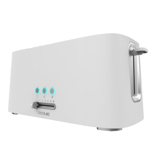 Torradeira Cecotec Toast&Taste 16000 Extra Doble White 1630W 2 Ranhuras 4 Fatias