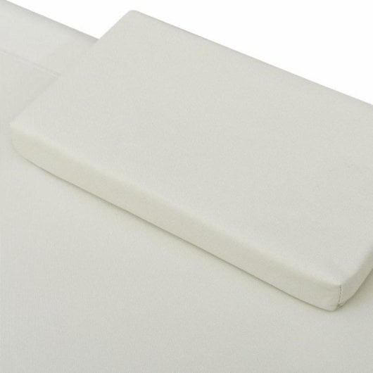 Vidaxl Tumbona Doble De Exterior De Tela Color Crema