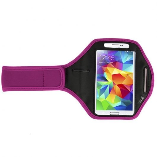 Coole universelle Neopren-Sporthülle in Pink für Smartphones 6"-6,7"