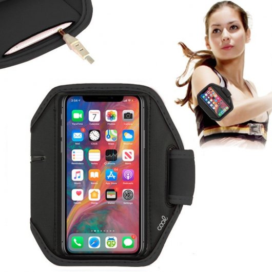 Cool Universal Neoprene Sports Black Case pour Smartphone 6"-6.7"