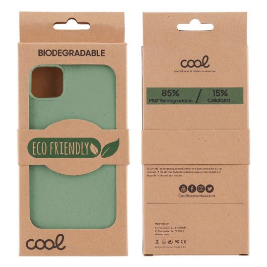 Estojo biodegradável Cool Eco para iPhone 13 Mini Verde
