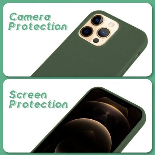 Coque écologique biodégradable vert frais pour iPhone 12 Pro Max
