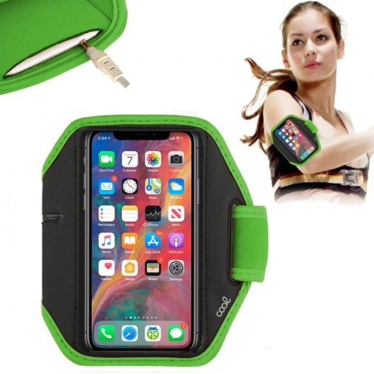 Coole universelle Neopren-Sport-Hülle in Grün für Smartphones 6"-6,7"