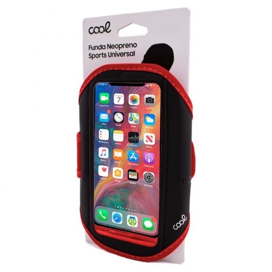 Coole Universal-Neopren-Sporttasche in Rot für Smartphones von 5,5 bis 6 Zoll