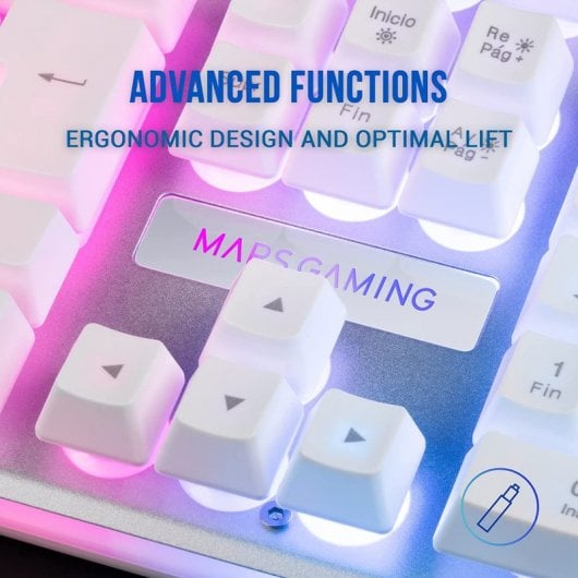 Mars Gaming MK220 Teclado Gaming Blanco H-MECH Layout Portugués