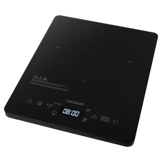 Placa de Indução Cecotec Full Crystal Onyx 2000W Vidro Touch Programas