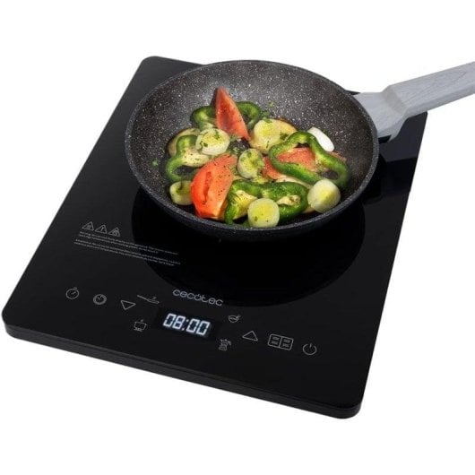 Placa de Indução Cecotec Full Crystal Onyx 2000W Vidro Touch Programas