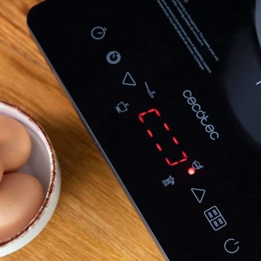 Placa de Indução Cecotec Full Crystal Onyx 2000W Vidro Touch Programas