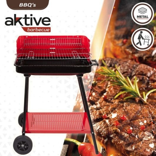 Aktive Barbacoa de Carbón Negra/Roja