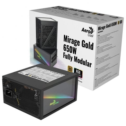 Aerocool Mirage Gold RGB 650W 80 Plus Oro Modulare