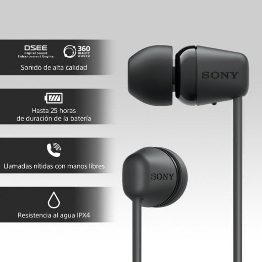 Cuffie Bluetooth Sony WI-C100 nere