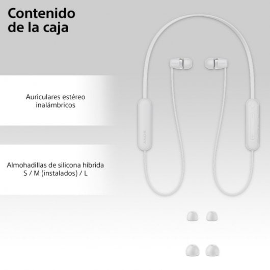 Sony WI-C100 Auriculares Bluetooth Blancos