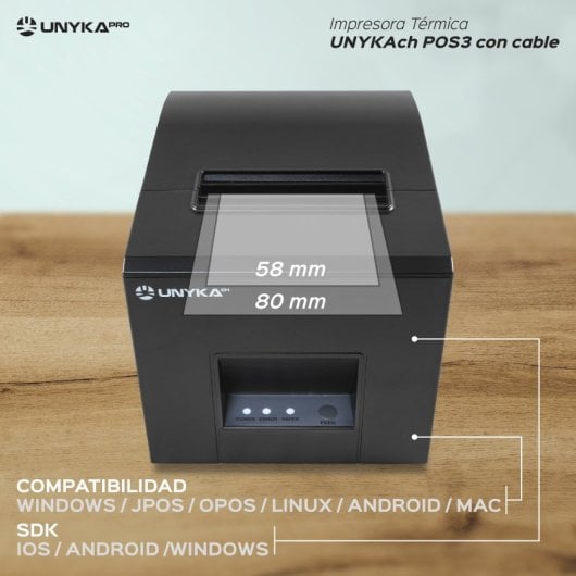 Unykach Pos3 Com Cabo Impressora de Tickets