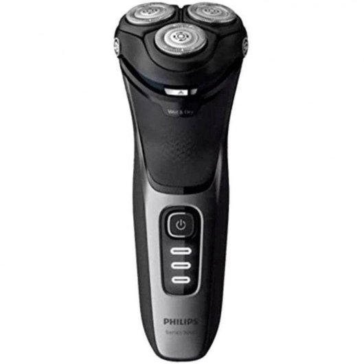 Rasoio Elettrico Viso Philips S3231/52 Senza Filo 60 min Funzionamento a Umido 3 Testine Ricarica Rapida