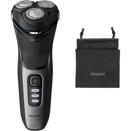 Rasoir Visage Philips S3231/52 Sans Fil 60min Sec et Humide 3 Têtes Flexibles