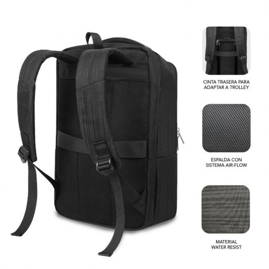 Subblim Business V2 AP Backpack Mochila de Negocios Negra para Portátil hasta 15.6"