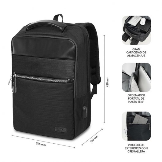 Subblim Business V2 AP Backpack Zaino business nero per laptop fino a 15,6"