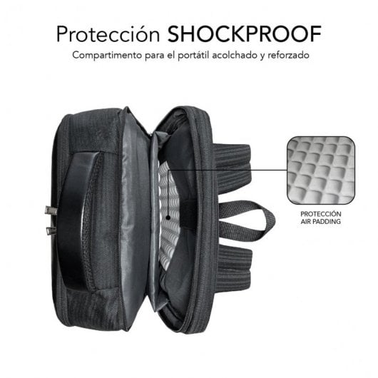 Subblim Business V2 AP Backpack Mochila de Negocios Negra para Portátil hasta 15.6"