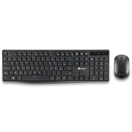 NGS Allure Pack Teclado + Rato 1200 DPI Sem Fios Preto