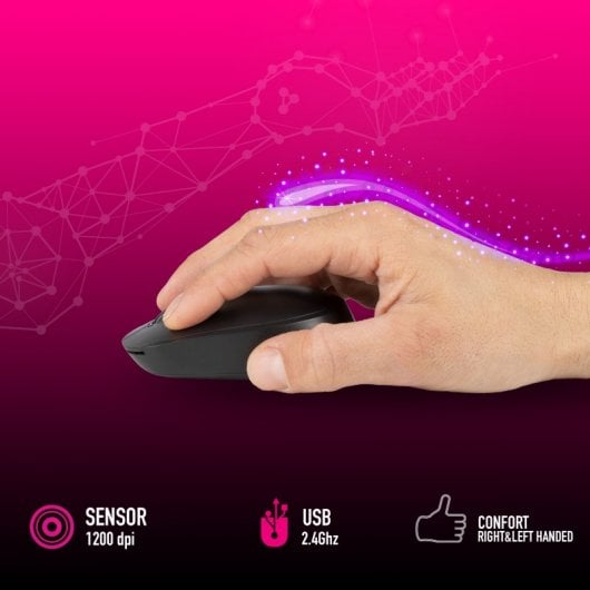 NGS Allure Pack Teclado + Rato 1200 DPI Sem Fios Preto