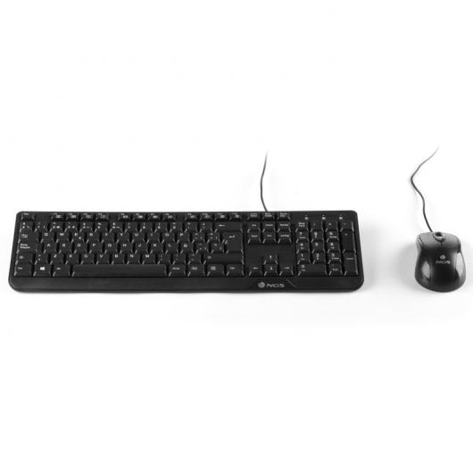 NGS Cocoa Kit, QWERTY, IT clavier Souris incluse USB Italien Noir