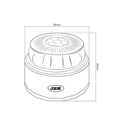 Balise d'urgence JBM 54735 LED V16 GPS DGT IP54 Transparente