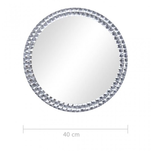 Vidaxl Espejo De Pared De Vidrio Templado 40 Cm