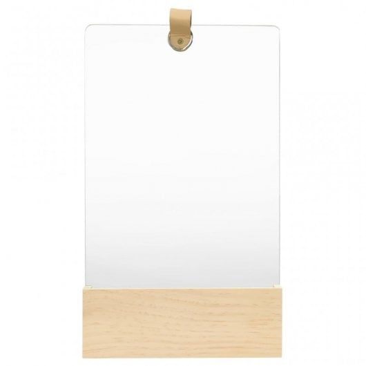 Vidaxl Espejo De Pared De Madera Maciza De Pino 23x39,5 Cm