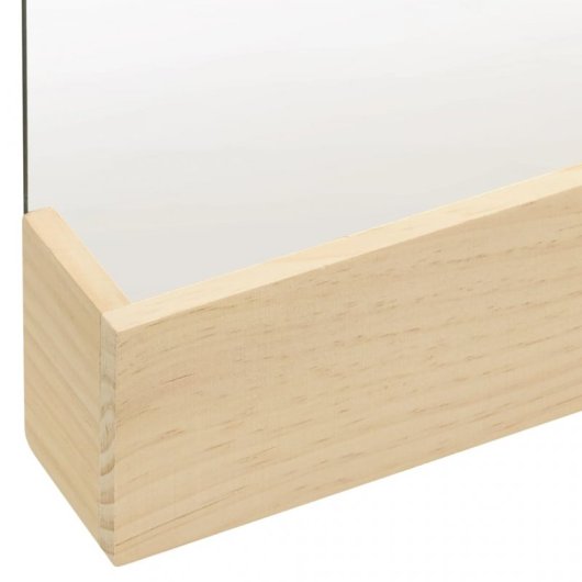Vidaxl Espejo De Pared De Madera Maciza De Pino 23x39,5 Cm