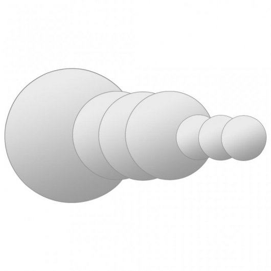 Vidaxl Conjunto De Espejo De Pared Redondo Vidrio 7 Piezas