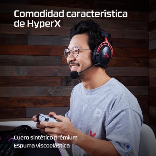 HyperX Cloud Alpha Wireless Headset Gaming Sem Fios PC Preto/Vermelho