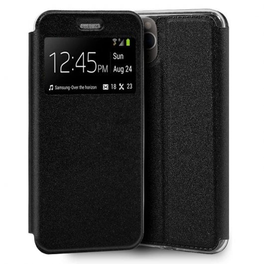 Fantastica custodia Flip Cover nera liscia per iPhone 11 Pro