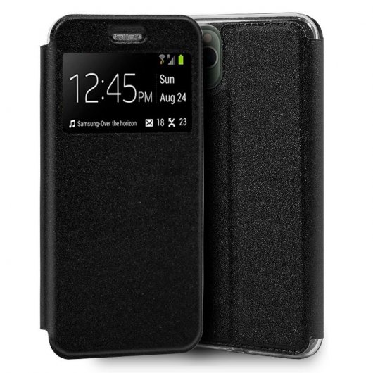 Étui à rabat noir lisse et cool pour iPhone 11 Pro Max