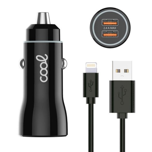 Cooles Autoladegerät 2xUSB 2.4A Schwarz