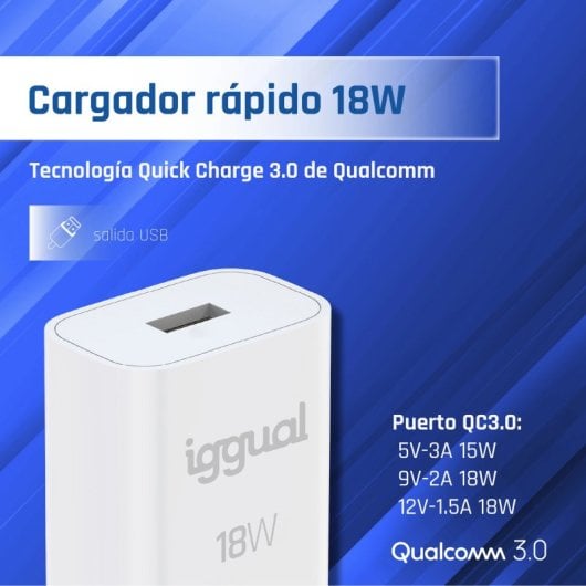 Idem 1 chargeur USB QuickCharge 3.0 18 W
