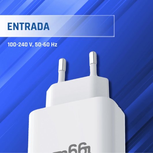 Mobiele oplader Iggual 2xUSB Quickcharge 3.0 30W wit