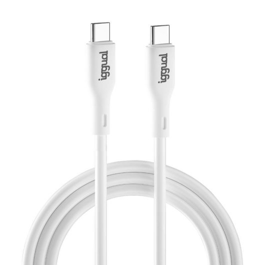 Cabo USB-C iggual Quickcharge 3.0 1m Branco transferência rápida 3A