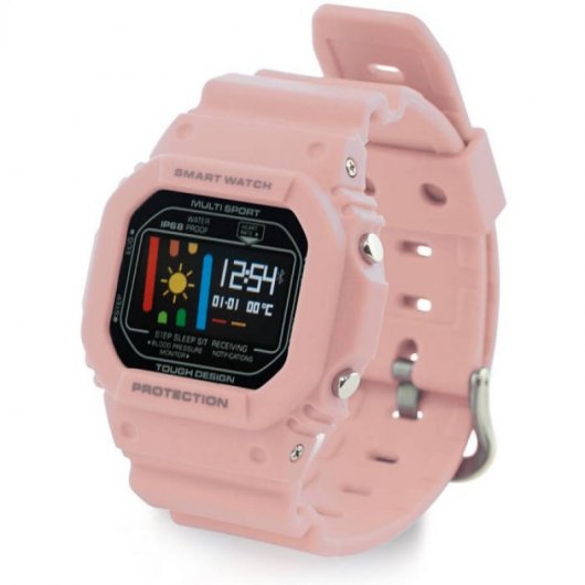 Ksix Fitness Band Retro Reloj Smartwatch Rosa | PcComponentes.com