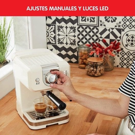 Cafetera Espresso Moulinex XP330A10 1,5L 15 bars avec buse vapeur et chauffe-tasses