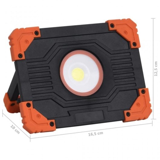 vidaXL Projecteur LED ABS portable 10 W Blanc froid