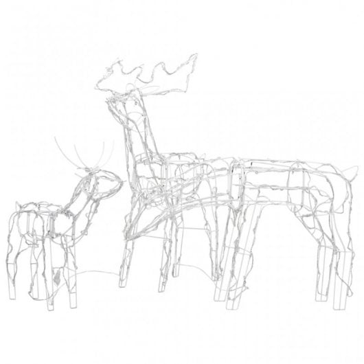 vidaXL Éclairage de Noël avec renne 3 pièces 229 LED