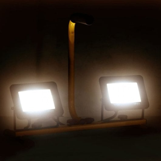 vidaXL Foco LED com pega 2x30 W branco quente
