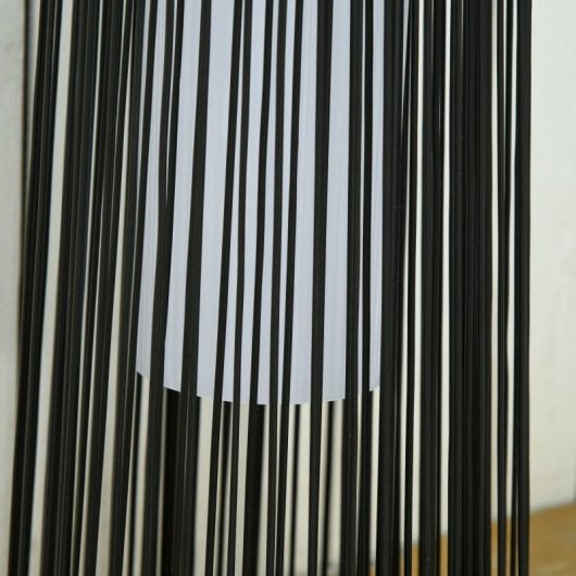 Outsunny Lámpara De Pie Ratán Energía Solar Con Control Luz Automático Negro