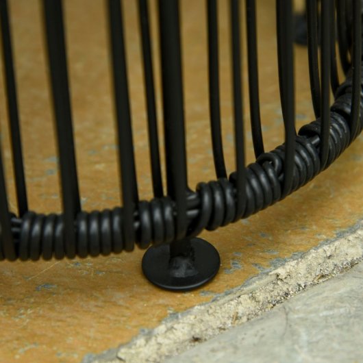 Outsunny Lámpara De Pie Ratán Energía Solar Con Control Luz Automático Negro